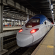 New Amtrak Avelia train at a media preview in New York.